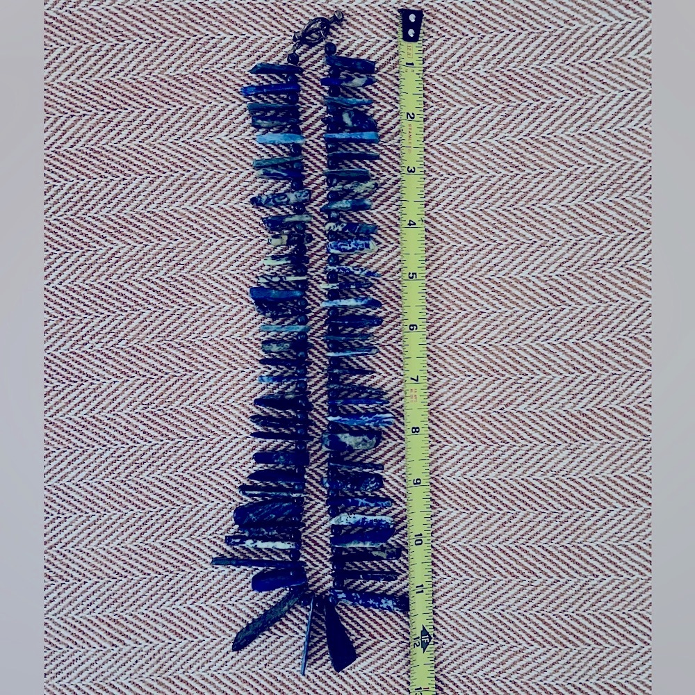 Vintage Lapis Stone Boho Statement Necklace - Picture 8 of 8